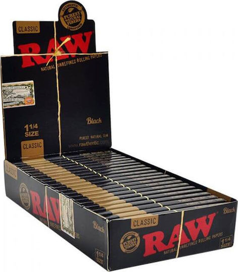 Raw Classic Black Zigarettenpapiere 1+1/4 50 Blätter 24Stück