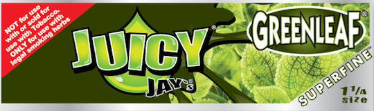 Juicy Jays Superfine Greenleaf Foițe de Țigări Rulate 1+1/4 32 foi 1buc