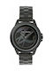 Karl Lagerfeld Signature Watch with Black Metal Bracelet