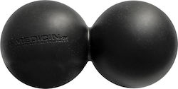 Medicin Lacrosse Peanut Ball Μπάλα Μασάζ Διπλή Μαύρη 12cm