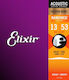 Elixir Set of Phosphor Bronze Strings for Acoustic Guitar Nanoweb