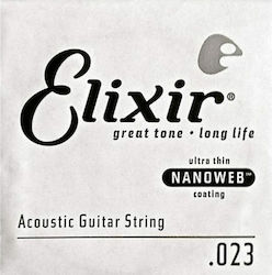 Elixir Single Bronze String for Acoustic Guitar Nanoweb