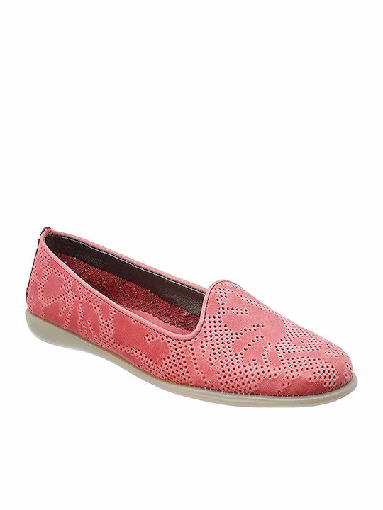 The Flexx Leather Women's Moccasins in Red Color