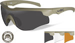 Wiley X Shooting Glasses Rogue Set of 3 Lenses with Anti-Scratch Coating, Anti-Glare & UV Protection Brown