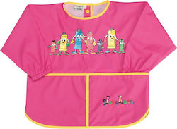 Playshoes Φατσούλες Waterproof Coverall Plastic with Button & Sleeves Pink