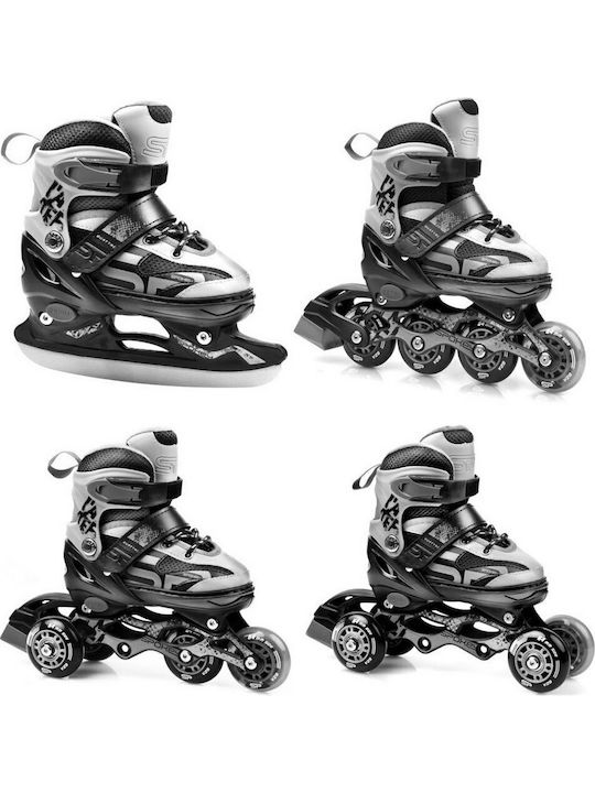 Spokey Quattro Kids Adjustable Inline Rollers Black