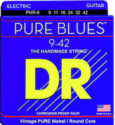 DR Pure Blues PHR-9 Strings 9 - 42 Inch Electric Guitar DR Pure Blues PHR-9 Strings 9 - 42 Inch Electric Guitar