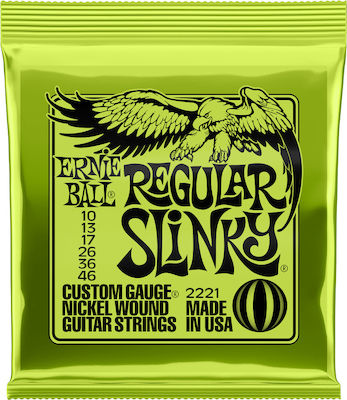 Ernie Ball Complete Set Nickel Wound String for Electric Guitar Slinky Regular 10-46