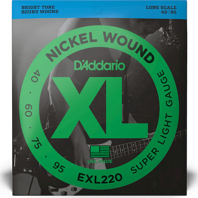 Daddario Set of Nickel Wound Strings for Bass XL Nickel Bass 40 - 95"