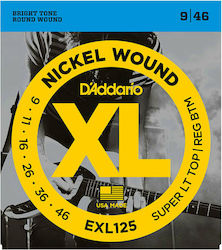Daddario XL Nickel Einstellen E-Gitarrensaiten Nickel gewickelt 9 - 46 Super Leicht TP / Regulär BTM Daddario XL Nickel Einstellen E-Gitarrensaiten Nickel gewickelt 9 - 46 Super Leicht TP / Regulär BTM