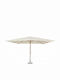 Syros Professional Garden & Terrace Floor Wooden Square Parasol Ecru 0795425
