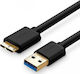 Ugreen Regular USB 3.0 to micro USB Cable Μαύρο 1m (10841)