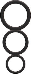 Shots Round Cock Ring Set Black