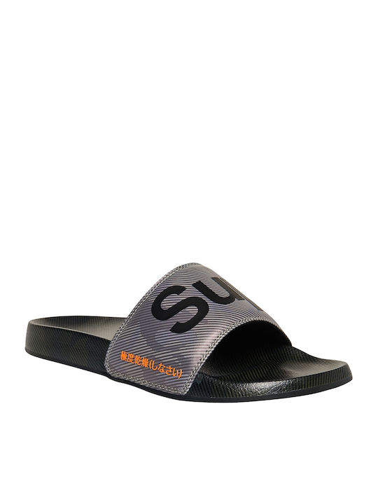 Flash M Printed Beach Slides Herren Slides Gray