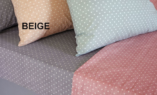 Melinen Mixology Σετ Μαξιλαροθήκες με Φάσα Dot Beige 50x70εκ.