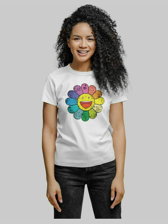 J balvin Flower w t-shirt - WEISS