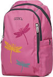Polo Toddler Σχολική Τσάντα Πλάτης Δημοτικού σε Ροζ χρώμα Μ26 x Π11 x Υ35cm