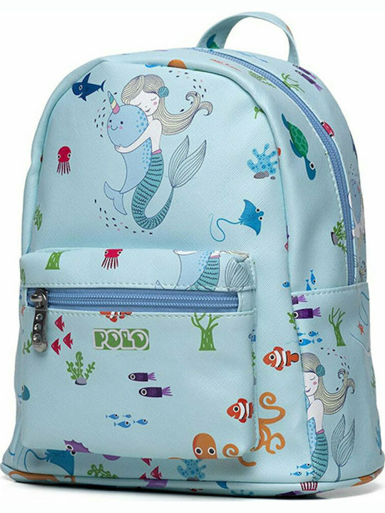 Polo Cute School Bag Backpack Kindergarten in Light Blue color 8lt