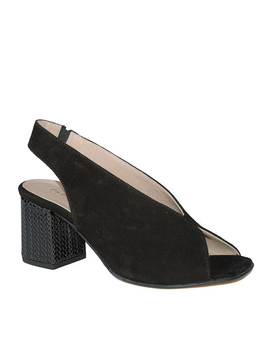 Paola Ferri Suede Πέδιλα Μαύρα
