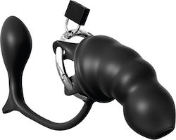 Pipedream Anal Fantasy Elite Ass-Gasm Cock Blocker Peniskäfig in Schwarz Farbe