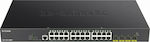 D-Link DGS-1250-28XMP Managed L2 PoE+ Switch with 24 Gigabit (1Gbps) Ethernet Ports and 4 SFP Ports