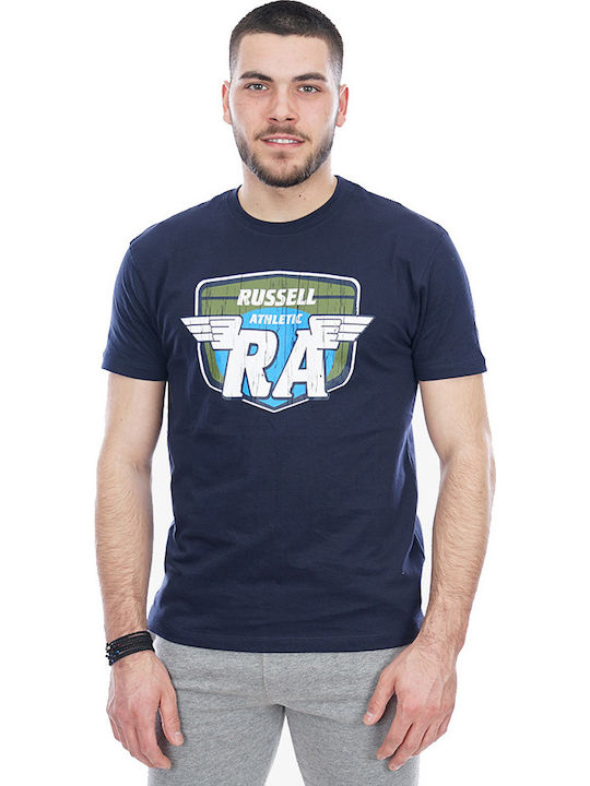 Russell Athletic Ανδρικό T-shirt Με Στάμπα Navy Μπλε