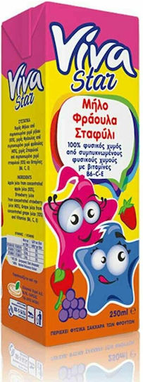 Viva Băutură din Fructe Suc Star Girl Măr / Căpșuni / Struguri 250ml 1buc