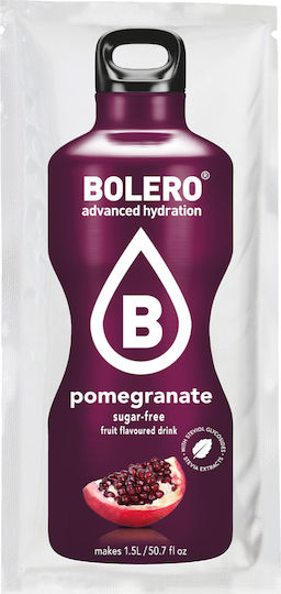 Bolero Χυμός σε Σκόνη 1.5L σε Νερό Ρόδι Χωρίς Προσθήκη Ζάχαρης 9gr