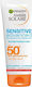 Garnier Ambre Solaire Sensitive Advanced Waterproof Sunscreen Cream for the Body SPF50 200ml