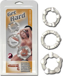 You2Toys Get Hard Cockrings Set Clear 3pcs