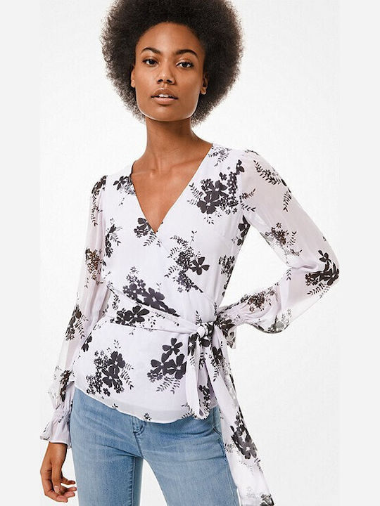 Women's Blouse Long Sleeve Floral Lavender MIst