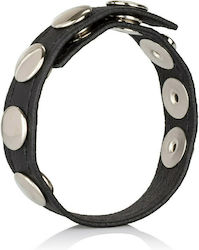 Calexotics Adonis Leather Multi-Snap Ring Cock Ring Cock Piele Negru