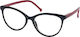 Eyelead Ε200 Women's Reading Glasses +3.00 in Black color Ε200 Ε 200