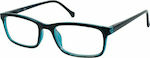 Eyelead E143 Men's Reading Glasses +2.00 Black/Blue E143 E 143