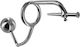 XR Anal Intruder Cock Ring with Penis Plug Spreizer in Silber Farbe
