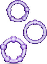 Blush Stay Hard Beaded Cock Rings Purple