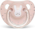 Suavinex Schnuller Silikon Rabbit Pink mit Etui für 0-6 Monate 1Stück