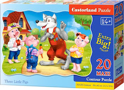 Puzzle pentru Copii Three Little Pigs pentru 4++ Ani 20buc Castorland