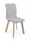 Klizia Dining Room Fabric Chair Gray 43x55x89.5cm