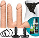Vac U Lock Dual Density UltraSKYN Set Harness με Dildo στο χρώμα του δέρματος