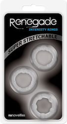 Ns Novelties Renegade Intensity Rings Module Inele Pentru Penis Transparente 3 Bucăți NSN-1116-11