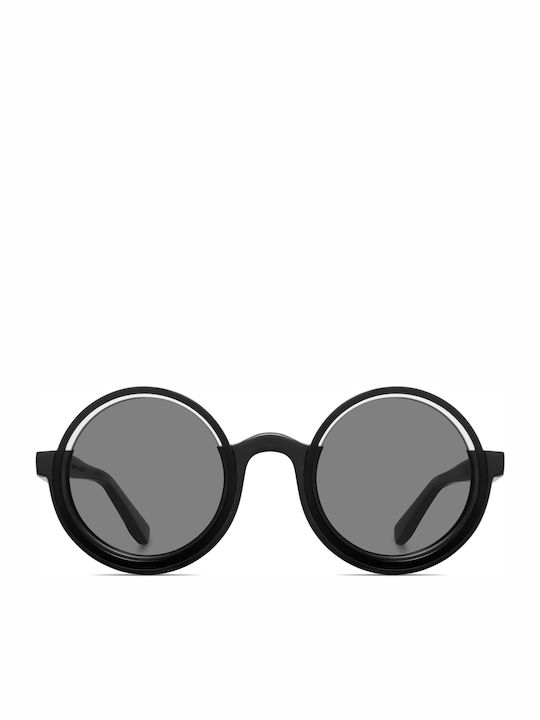 Zeus & Dione Aion Дамски Слънчеви очила с Черно Пластмасов Рамка