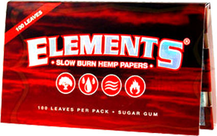 Elements Red Double Single Wide Foițe de Țigări Rulate Dublu 100 foi 1buc