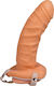 Seven Creations Strap-on Vibrating Hollow Extender Harness με Dildo 20cm στο χρώμα του δέρματος