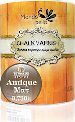 Mondobello Chalk Varnish Βερνίκι για Χρώμα Κιμωλίας Mat Antique Καφέ 750ml