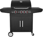 Thermogatz GS Grill Lux Gas Grill Cast Iron Grate 60cmx42cmcm. with 3 Grills 9kW and Side Burner