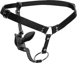 XR Male Cock Ring Harness With Silicone Anal Plug