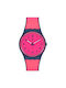 Swatch Pink Gum Uhr mit Rosa Kautschukarmband