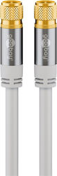 Goobay Καλώδιο Δορυφορικής F-Connector männlich - F-Steckverbinder männlich 10m (70653)