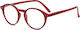 Looplabb Faust LL02C Reading Glasses +3.50 in Burgundy color